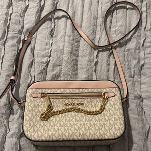 Michael Kors Blush and Cream Crossbody Bag